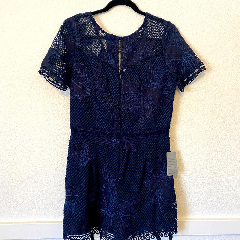 Adelyn Rae Navy Romper